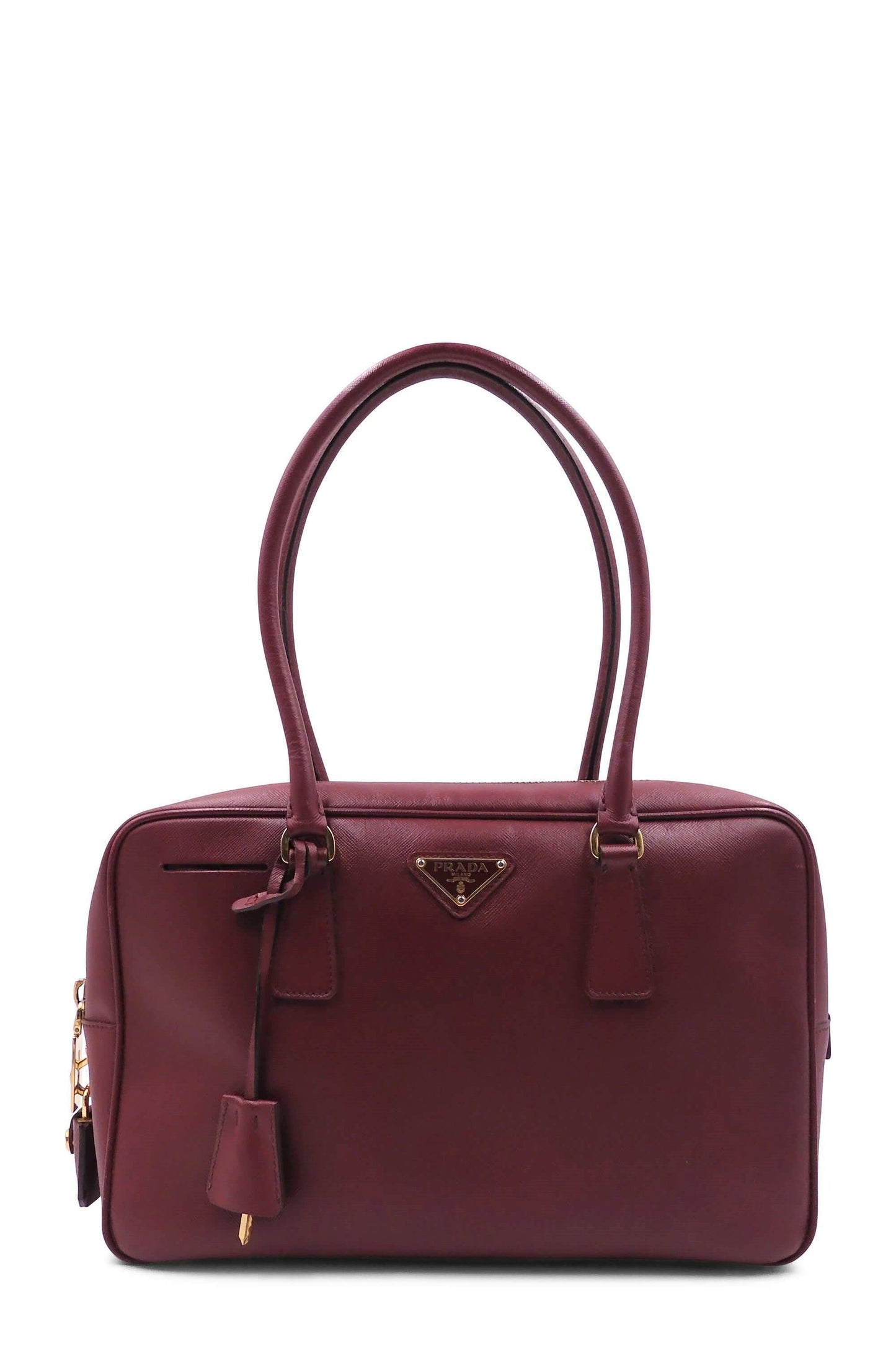 Saffiano Lux Top Handle Bauletto Cerise