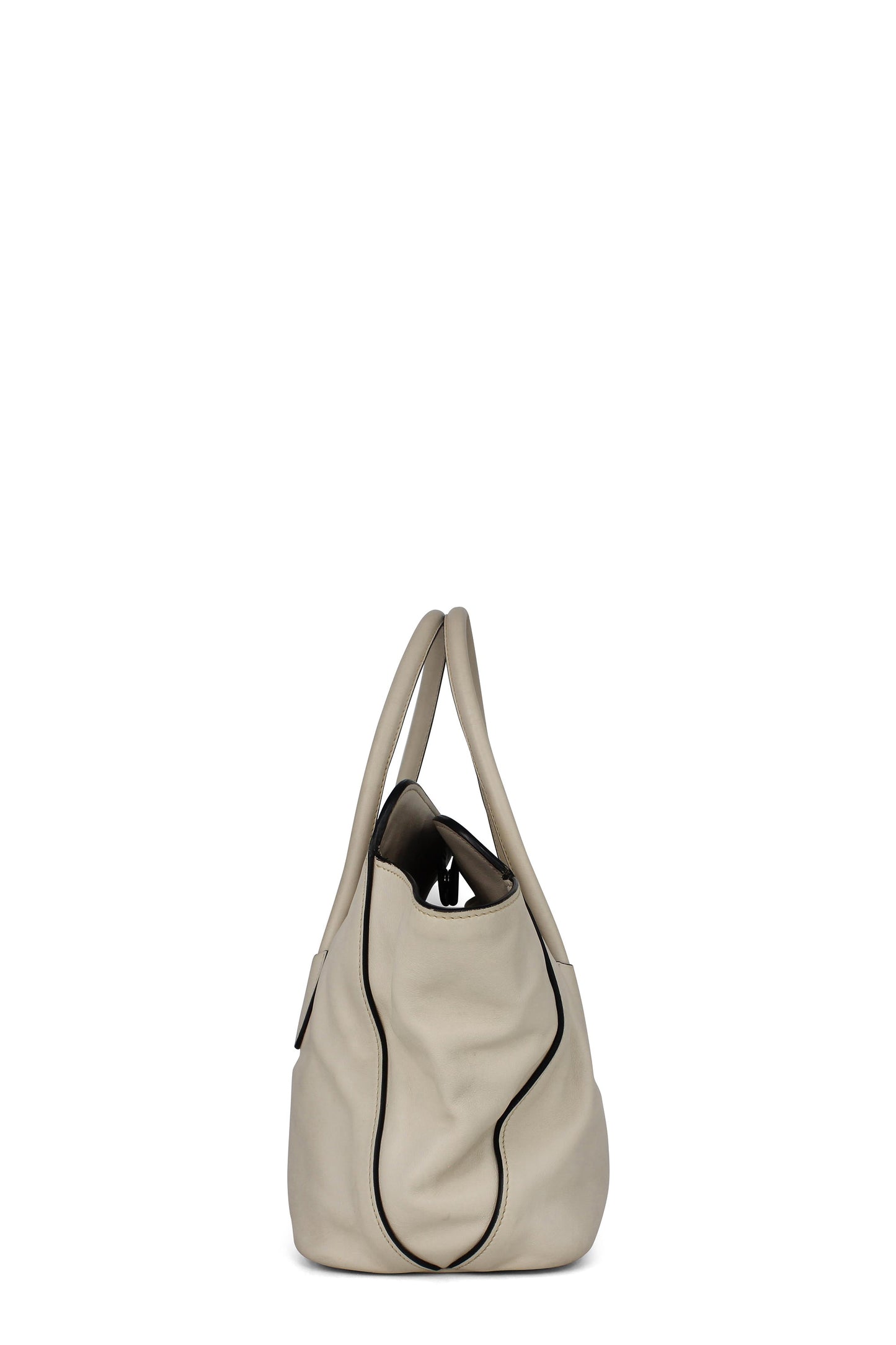 Soft Calf Shopping Tote White