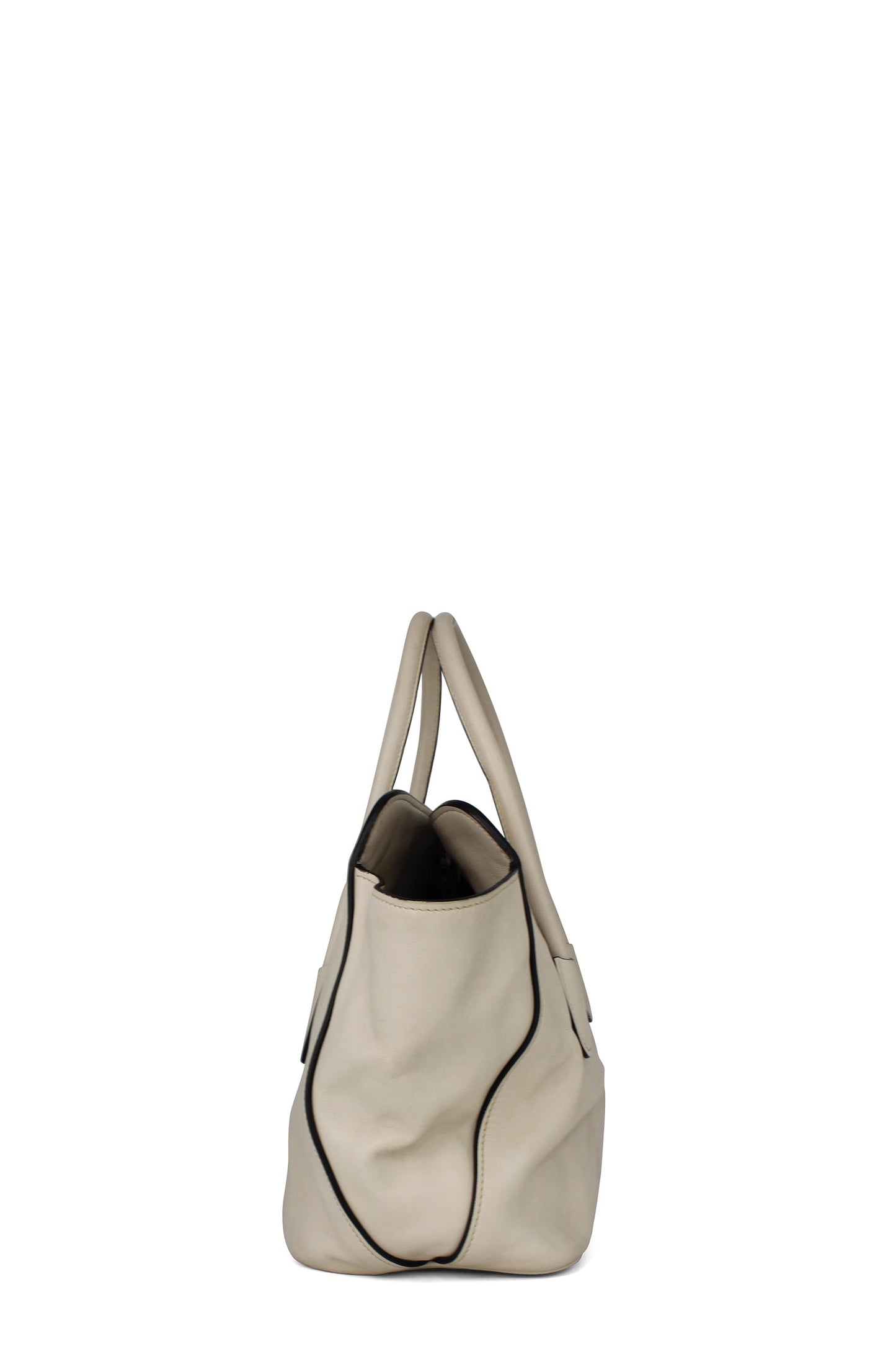 Soft Calf Shopping Tote White