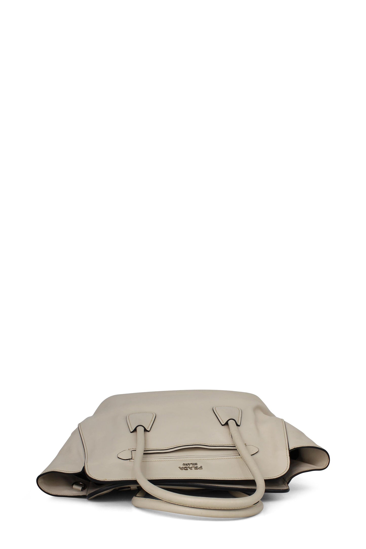 Soft Calf Shopping Tote White