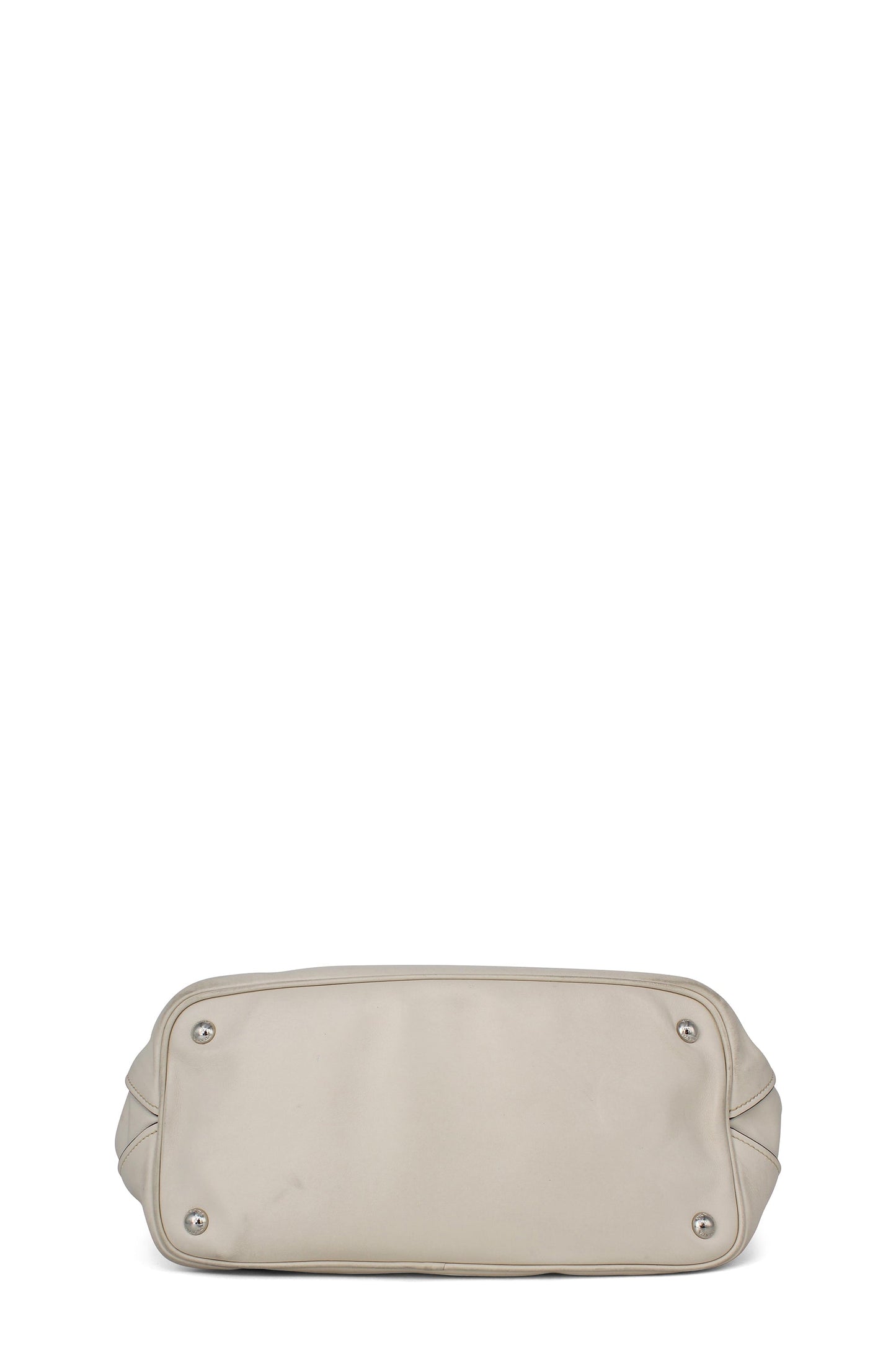 Soft Calf Shopping Tote White