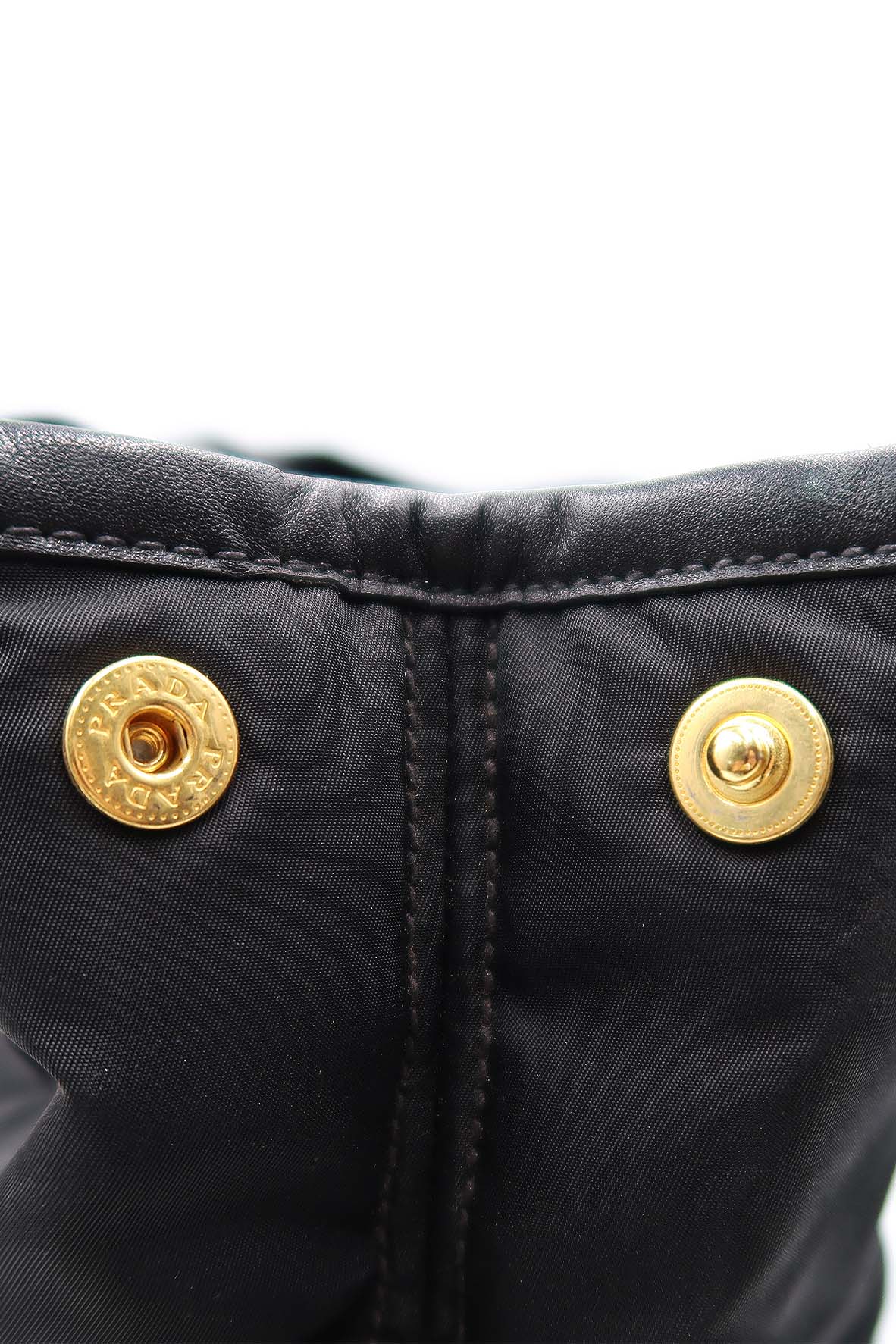 Tessuto with Leather Trimmed and Front Pocket Shopping Tote Black
