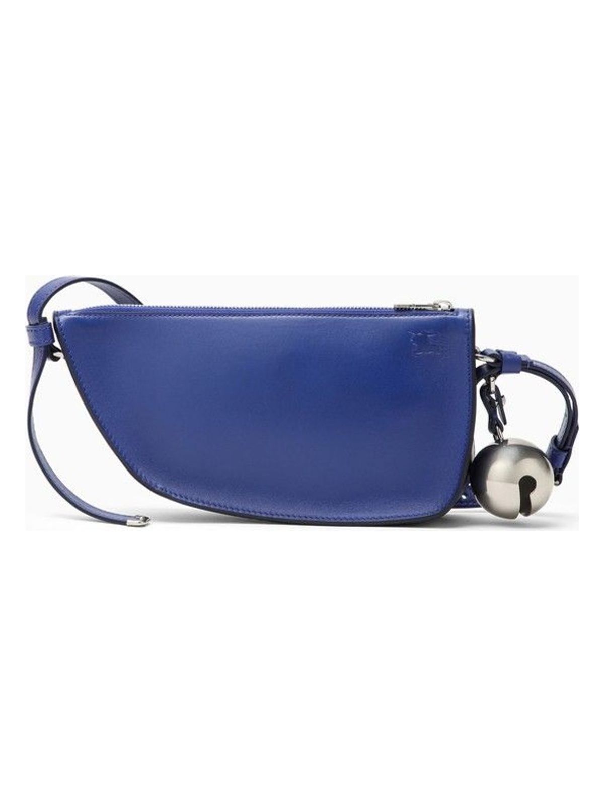 MEDIUM SHIELD BLUE LEATHER BAG