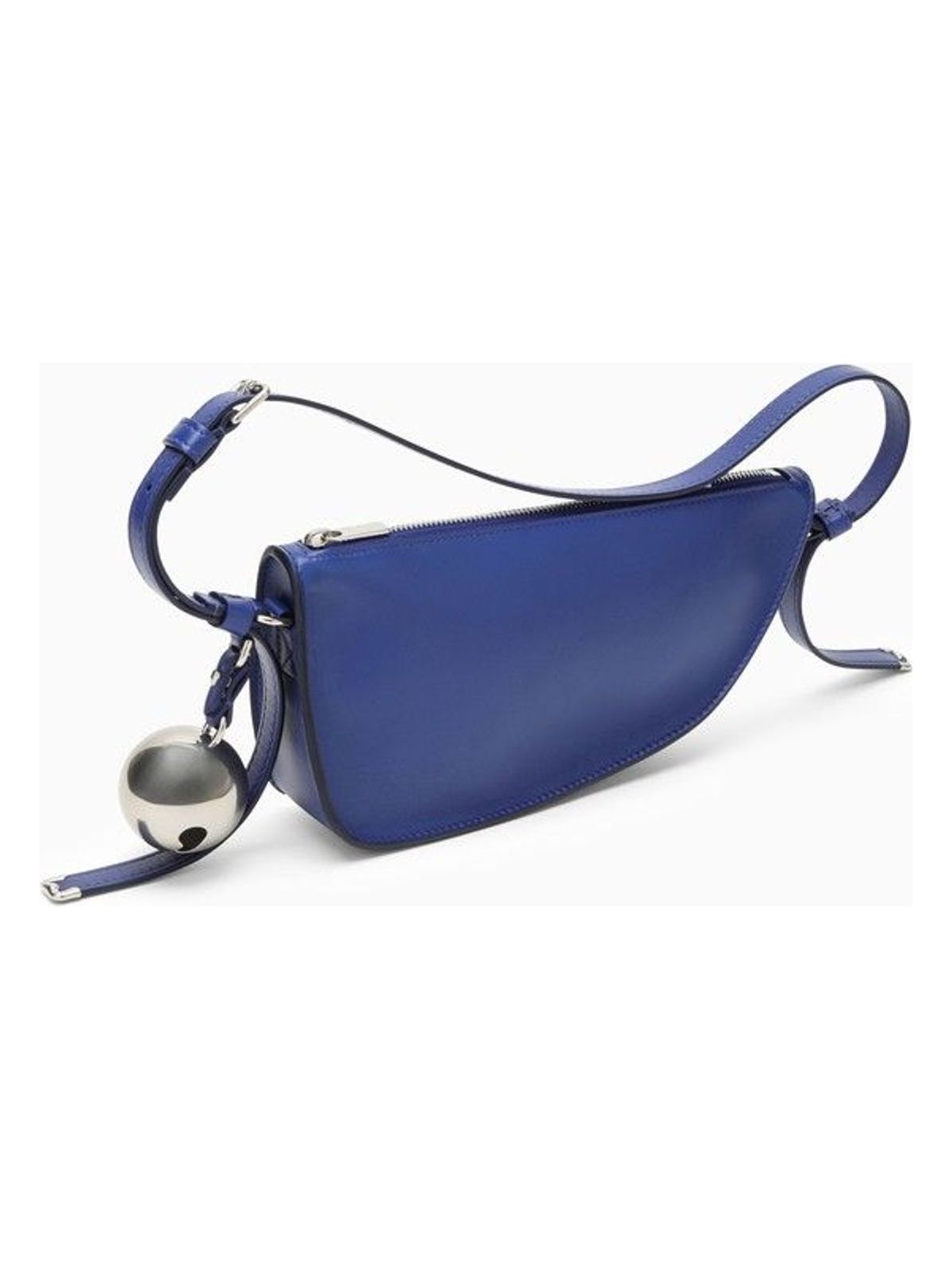 MEDIUM SHIELD BLUE LEATHER BAG