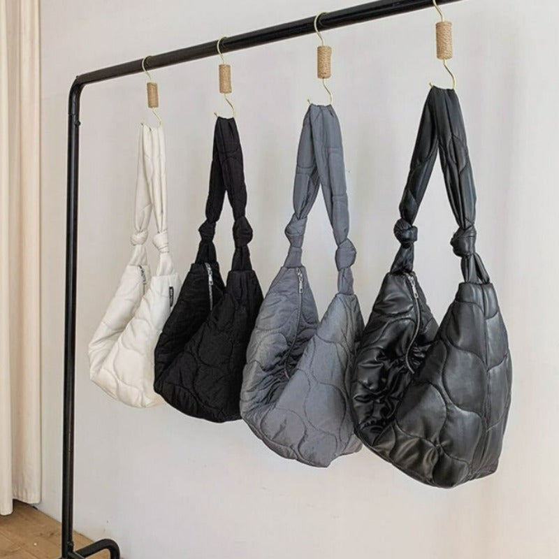 Ladies Solid Color Leather Tote Bag