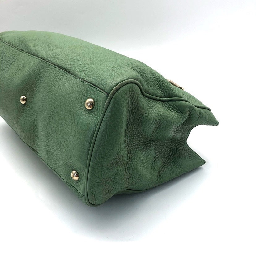 Gucci Bamboo Bag Green Handbag