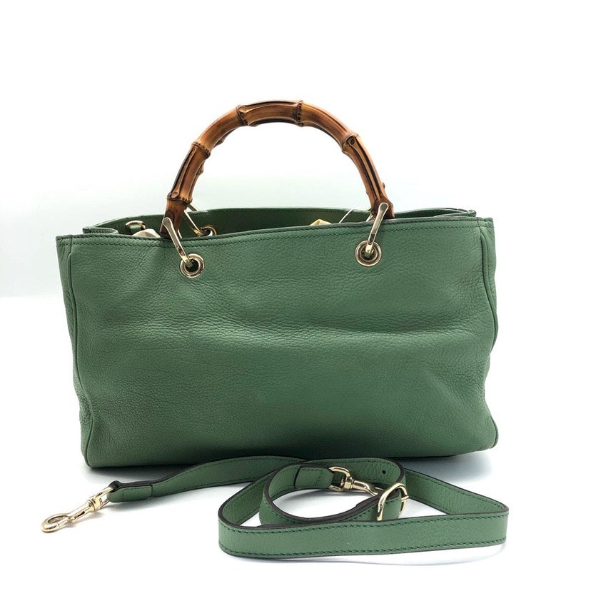 Gucci Bamboo Bag Green Handbag