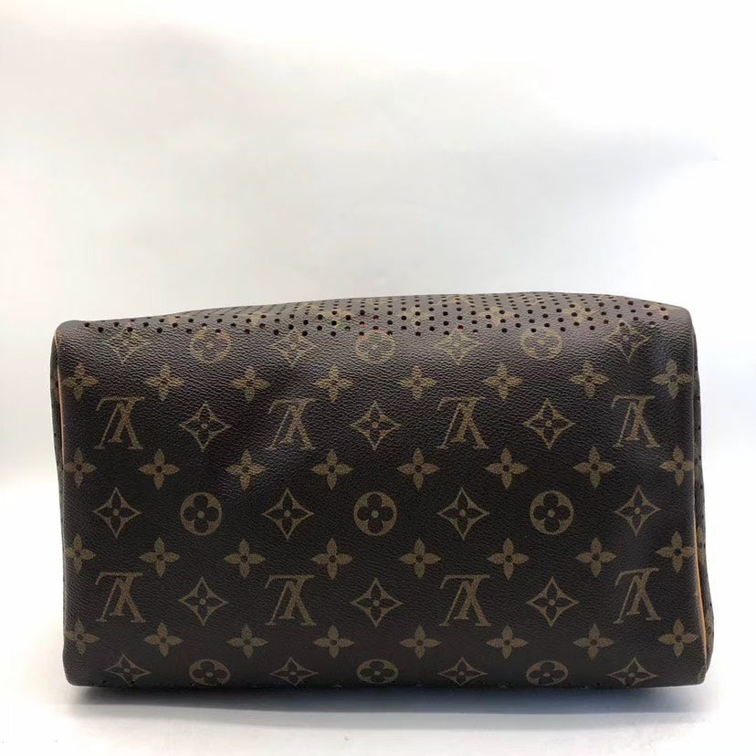 Louis Vuitton Speedy 30 Brown Monogram Perforated Satchel Bag