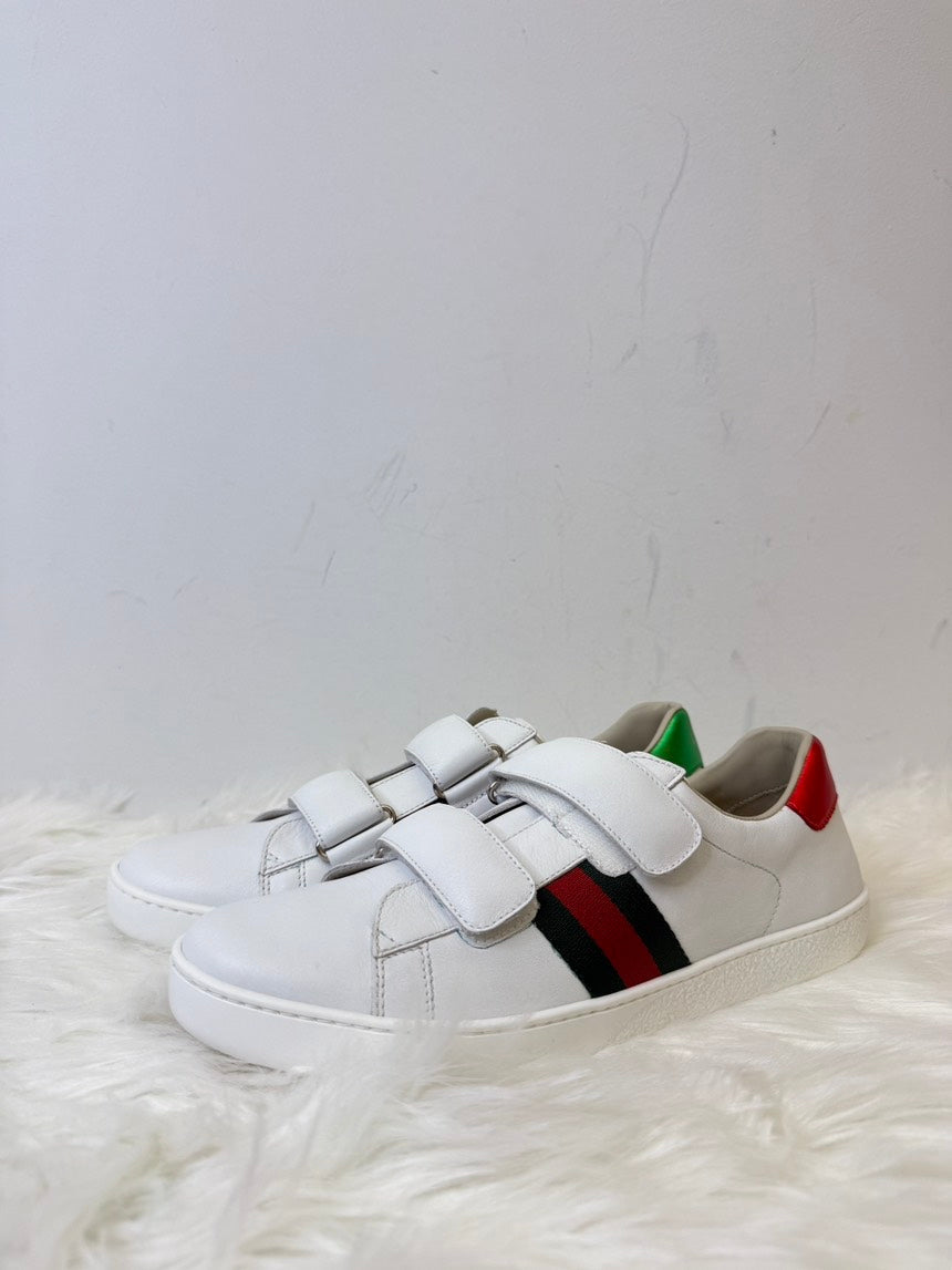Gucci Junior White Sneakers Size 38