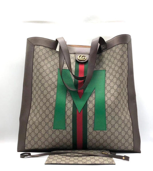 Gucci Ophidia Large Tote Brown and Green