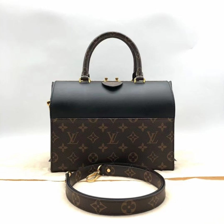 Louis Vuitton Speedy 25 Doctor Bag Monogram Canvas Black