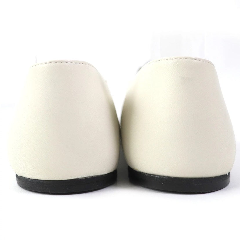 Gucci White Horsebit Chain Accent Loafers Size 35.5