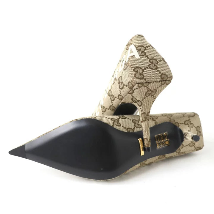 Gucci x Balenciaga Beige Monogram Heels Size 36.5
