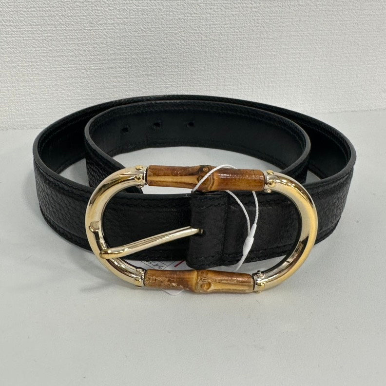 Gucci Bamboo Belt Black Leather 31-33ÃƒÂ¢Ã¢â€šÂ¬Ã‚Â