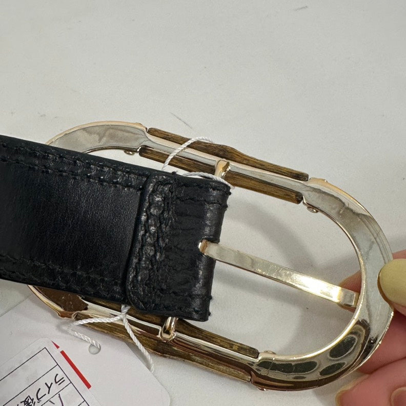Gucci Bamboo Belt Black Leather 31-33ÃƒÂ¢Ã¢â€šÂ¬Ã‚Â