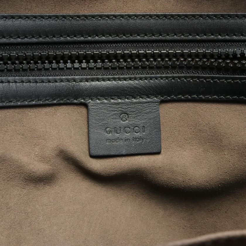 Gucci GG Supreme Small Backpack Rucksack PVC Leather Beige Black