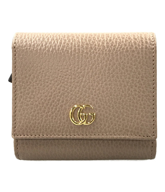 Gucci GG Marmont Beige Leather Clutch Wristlet Small Size