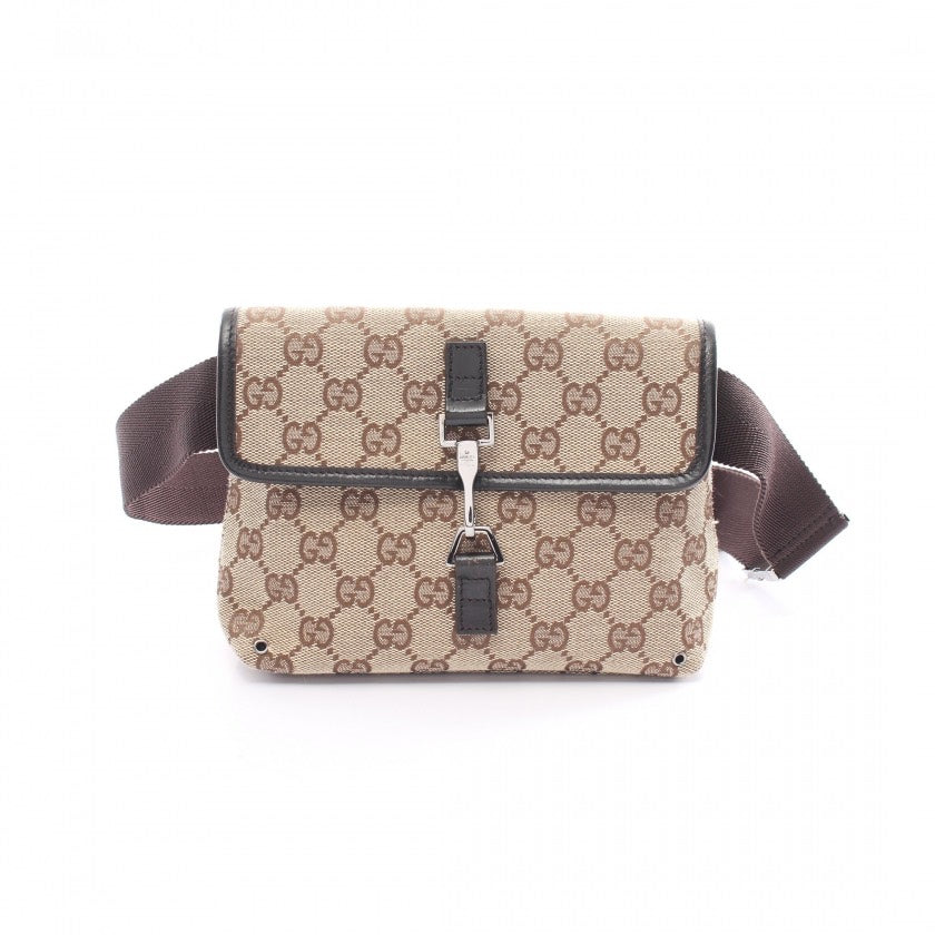 Gucci GG Canvas Belt Bag Beige 13x7 Inches Adjustable Strap