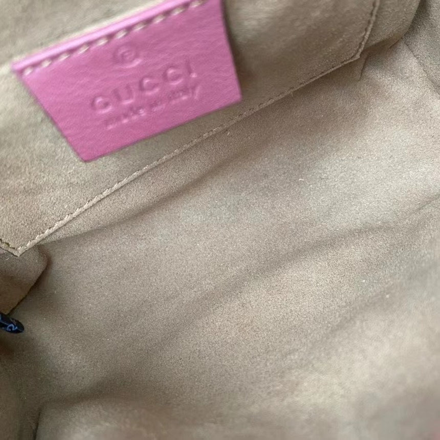 Gucci Padlock Small Flora Print Shoulder Bag with Silver Chain Strap