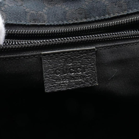 Gucci GG Canvas Sherry Line Tote Bag Black Multicolor Medium Size