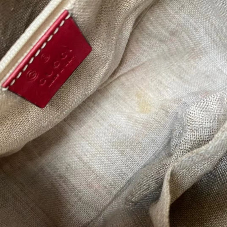 Gucci Red Leather Two-Way Bag Medium