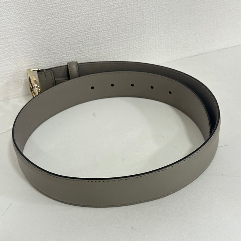 Gucci Interlocking G Leather Belt Taupe Gold Buckle 27.5-31.5ÃƒÂ¢Ã¢â€šÂ¬Ã‚Â 70-80cm