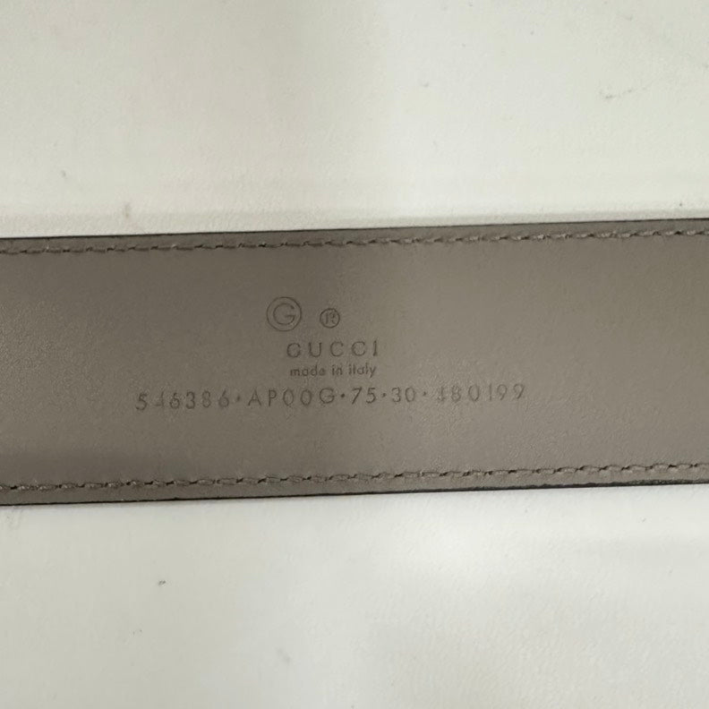 Gucci Interlocking G Leather Belt Taupe Gold Buckle 27.5-31.5ÃƒÂ¢Ã¢â€šÂ¬Ã‚Â 70-80cm