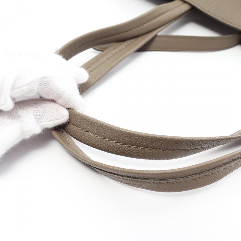 Celine Phantom Small Gray Beige Leather Shoulder Tote Bag