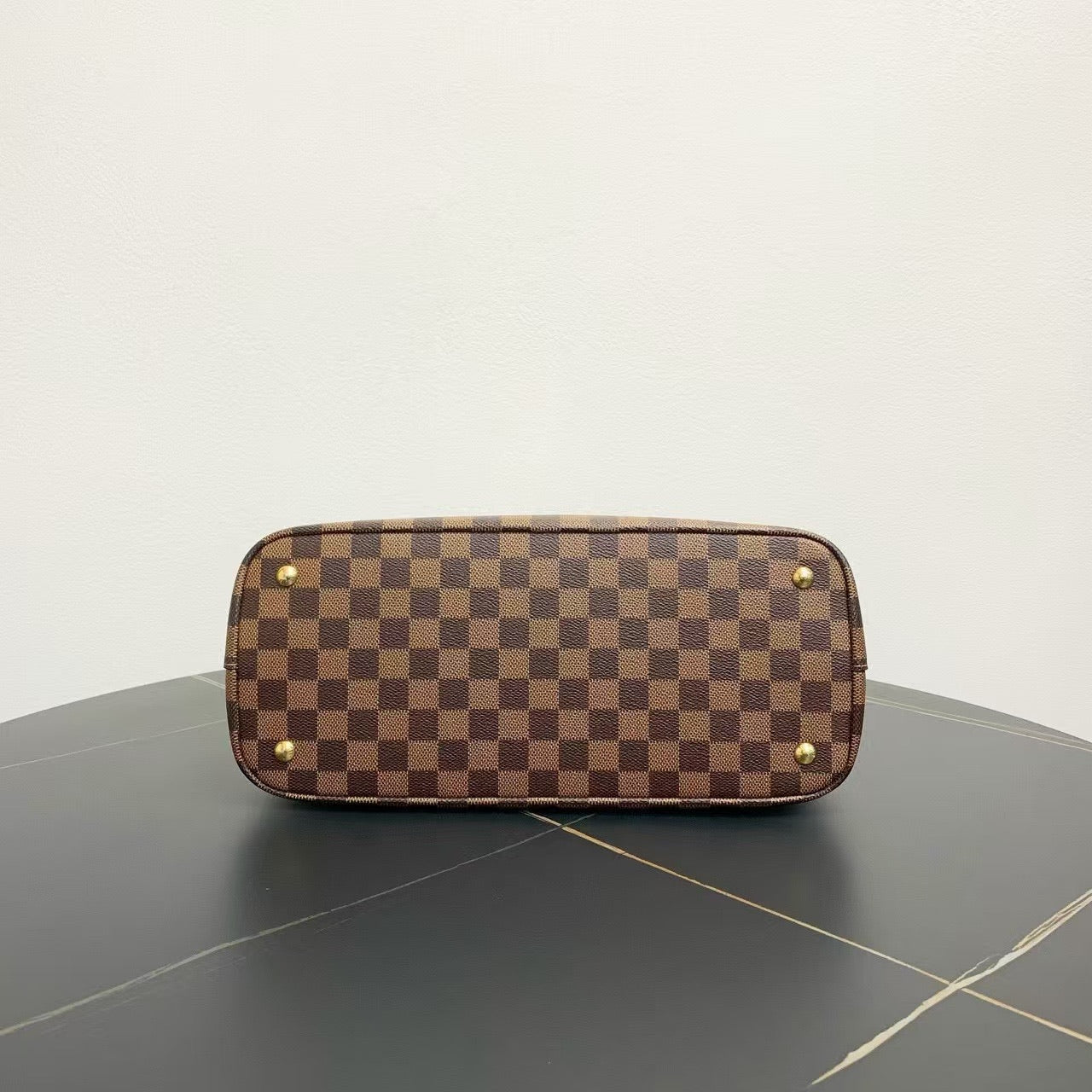 Louis Vuitton Damier Ebene Canvas Two-Way Bag Brown 35