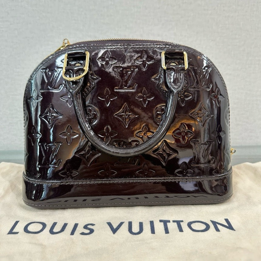 Louis Vuitton Alma BB Amarante Monogram Vernis Leather Handbag