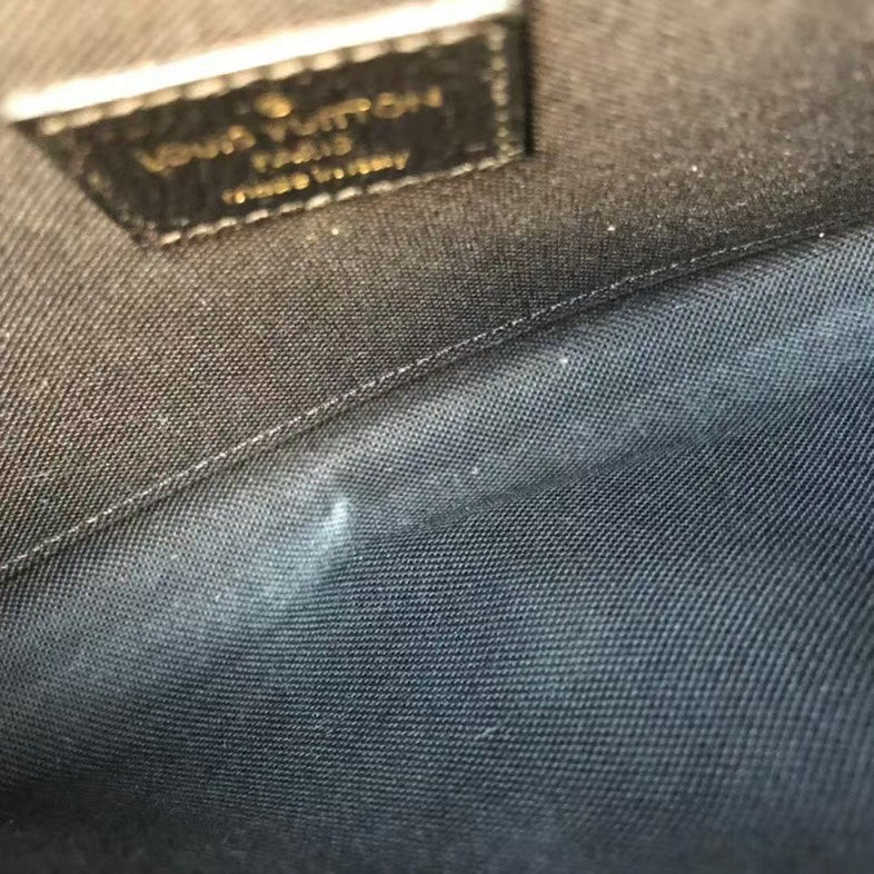 Louis Vuitton Multi Pochette Black Leather Chain Wallet