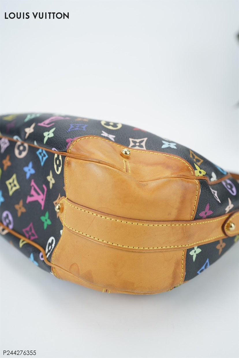 Louis Vuitton Multicolor Black Canvas White Leather Bag