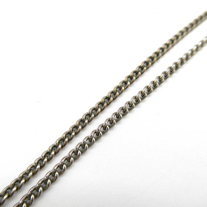 Chanel Silver Plated Necklace Silver