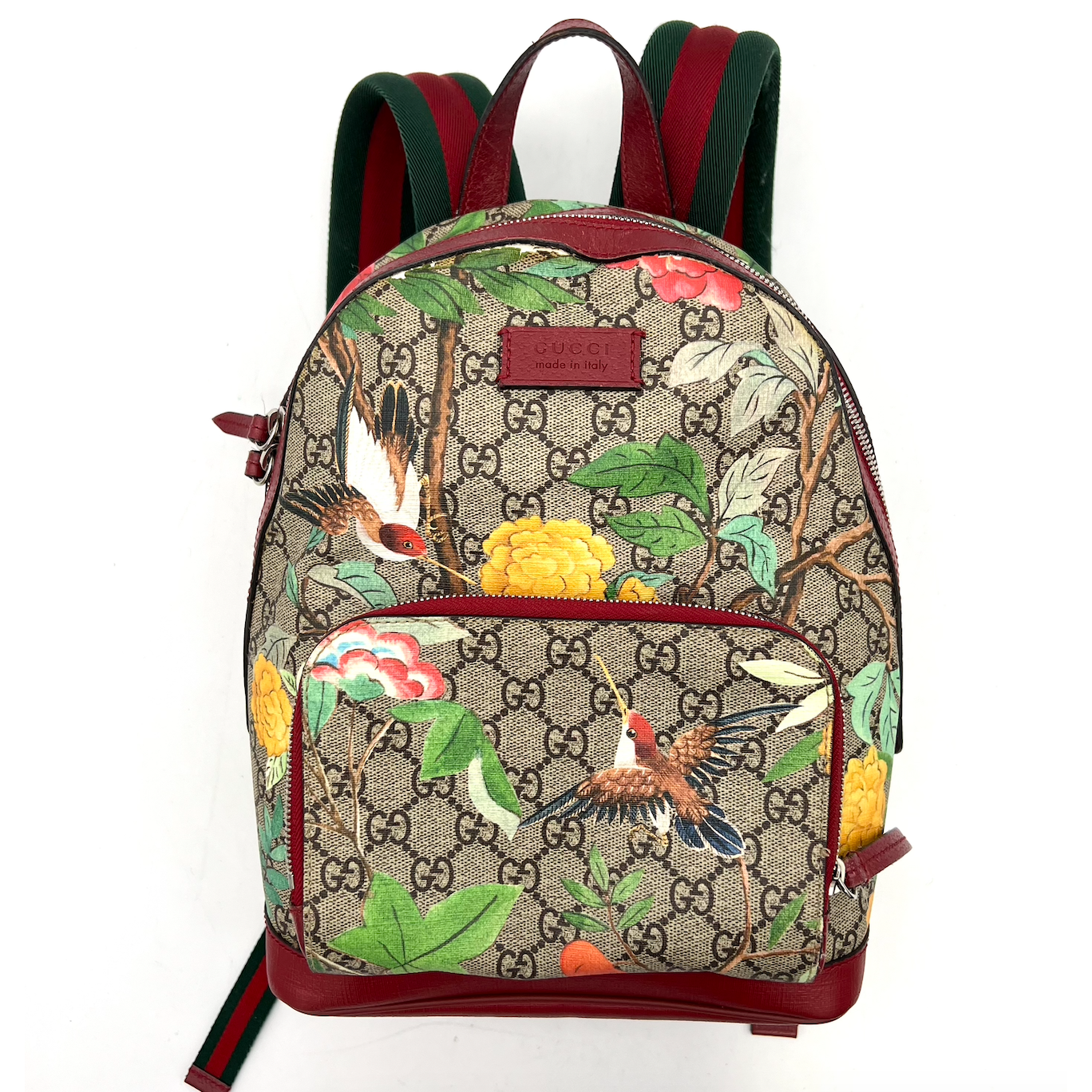 GUCCI Red GG Supreme Canvas Tian Eden Backpack Small LA26013