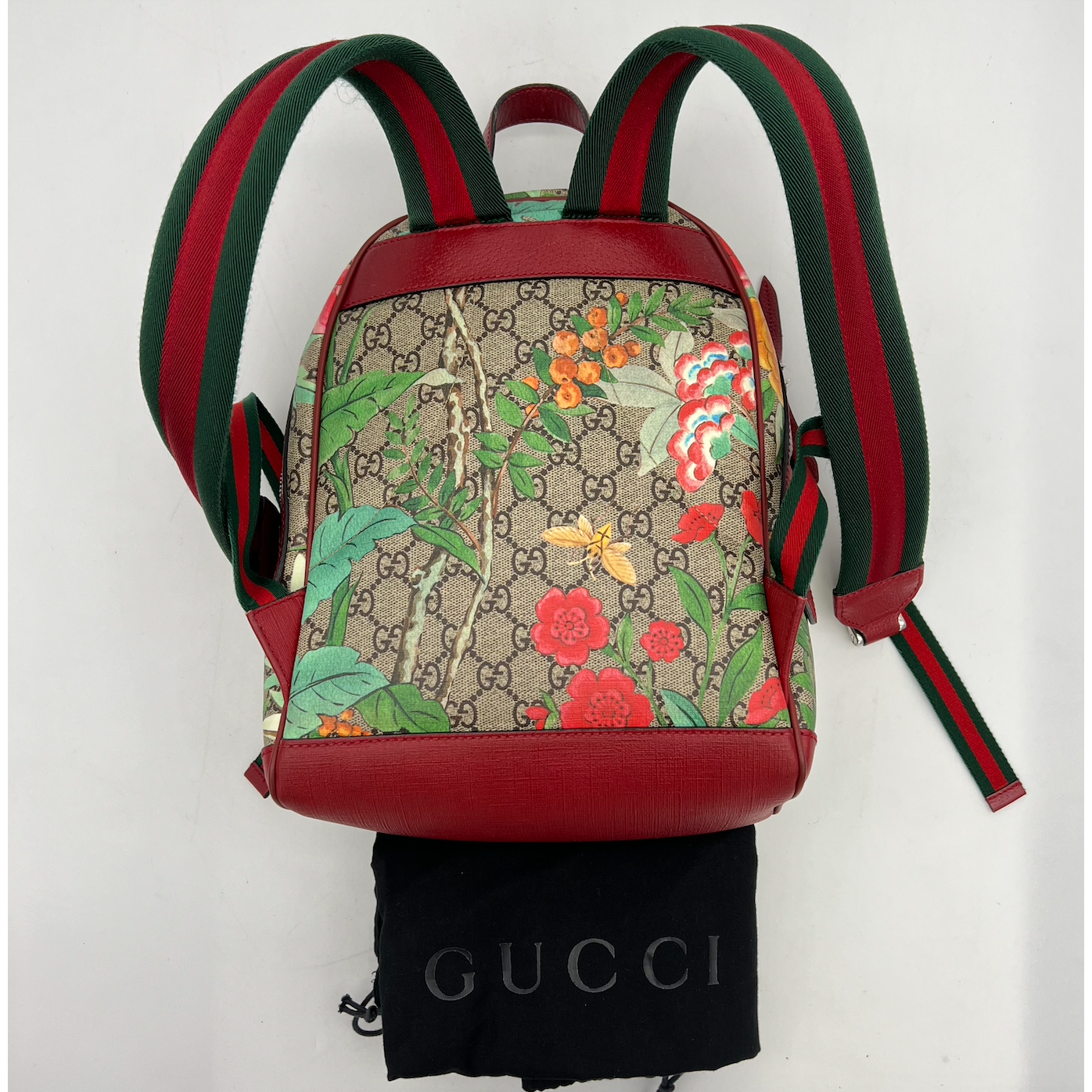 GUCCI Red GG Supreme Canvas Tian Eden Backpack Small LA26013
