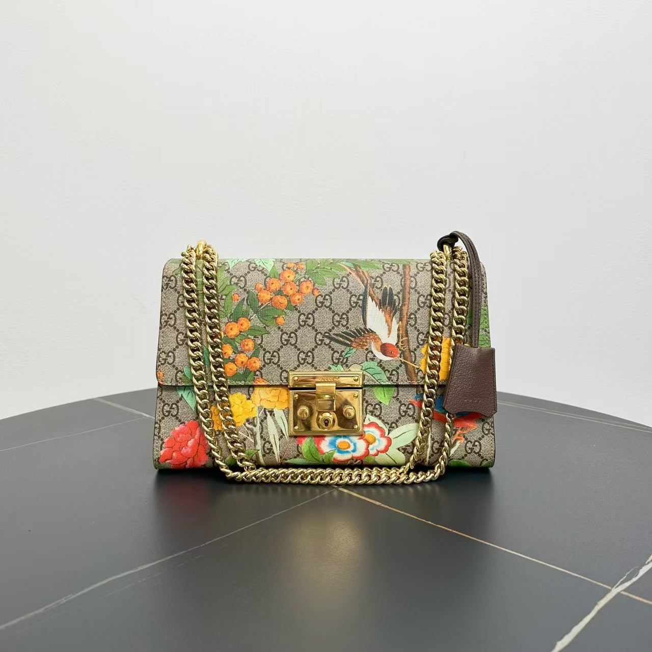 Gucci Padlock Beige Multicolor GG Supreme Small Bag
