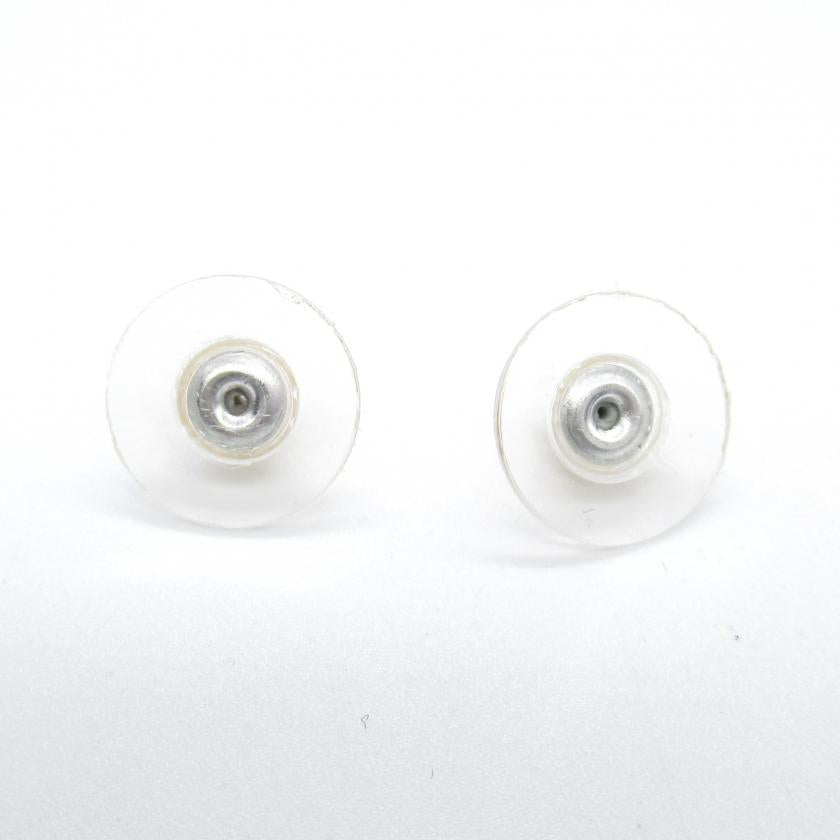 Chanel Coco Mark Gold Plated Costume Pearl Earrings White Champagne Gold