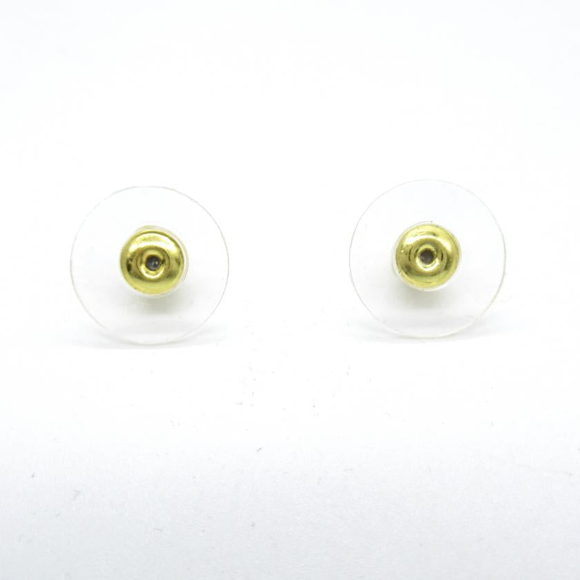 Chanel Pink Gold Plated Earrings with Stones Yellow Gold
