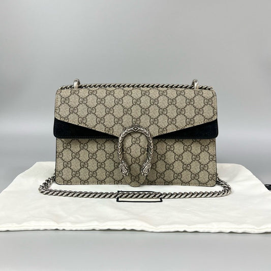 Gucci Dionysus Medium Beige Canvas Shoulder Bag