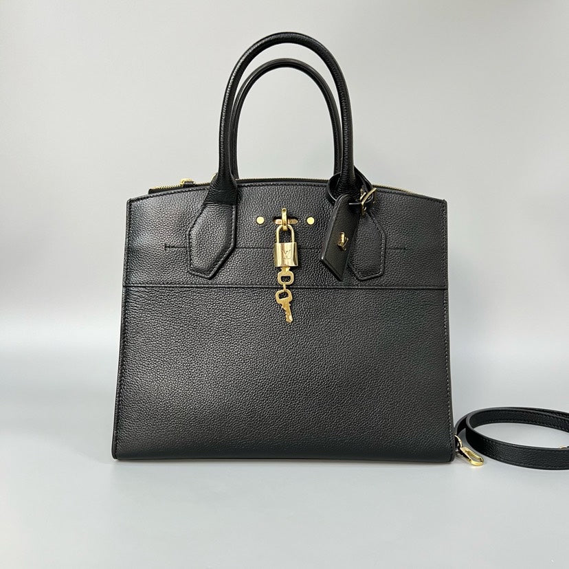 Louis Vuitton City Streamer Medium Black Handbag