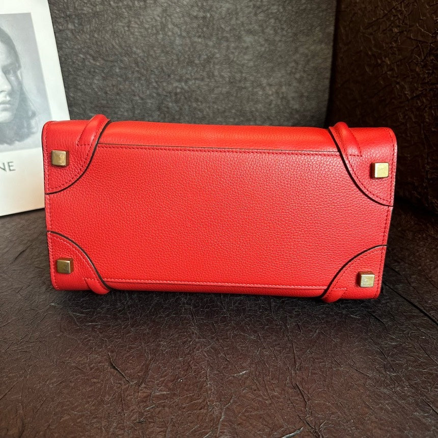 Celine Red Gold Smiley Tote Bag Medium