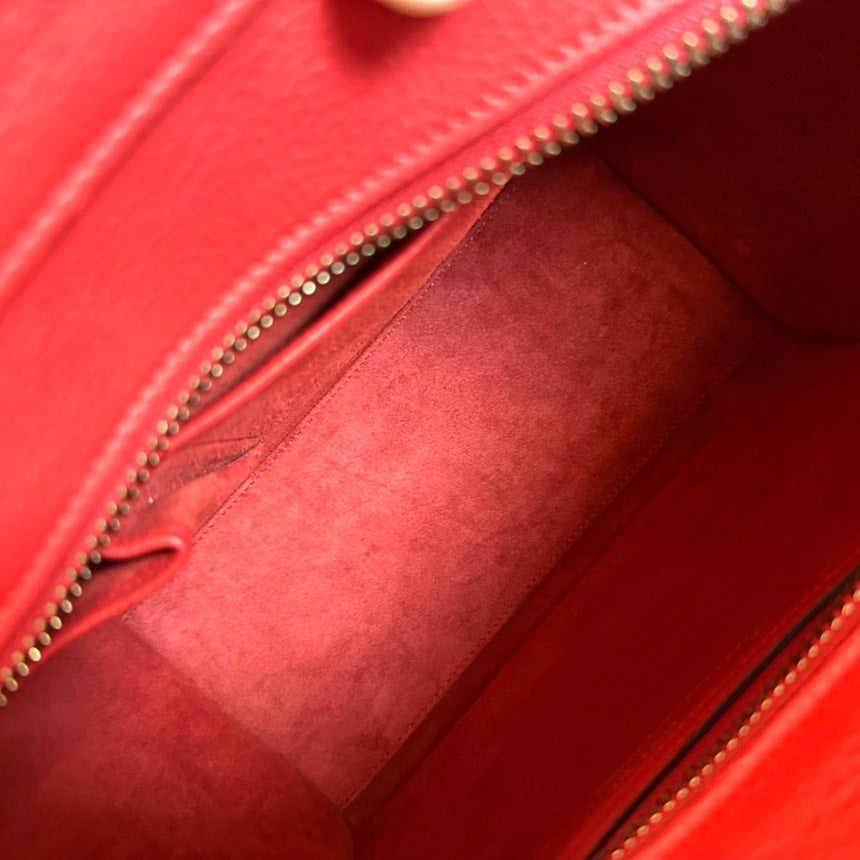 Celine Red Gold Smiley Tote Bag Medium