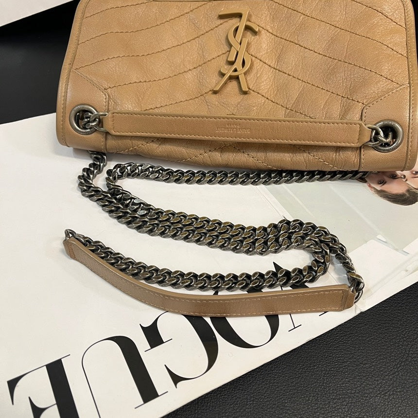 Saint Laurent Medium Niki Crossbody Bag Milk Tea Color