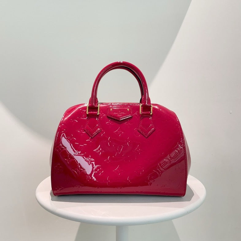 Louis Vuitton Alma PM Amarante Vernis Leather Handbag