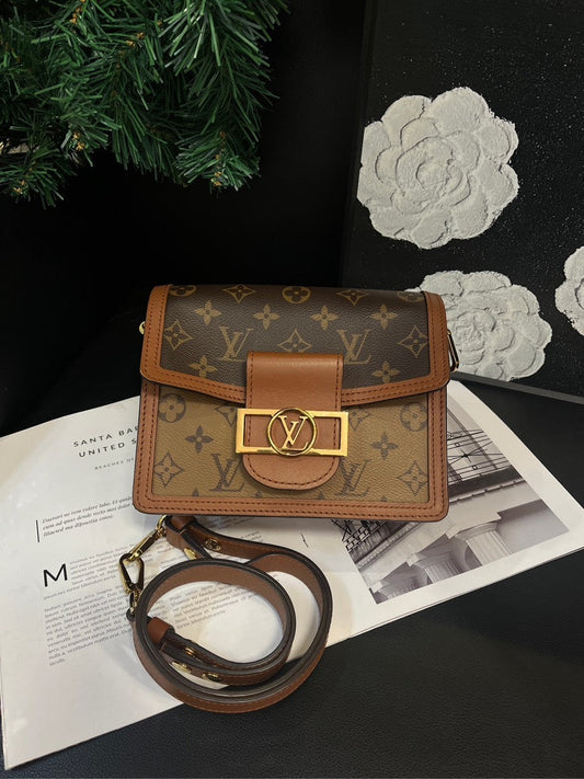 Louis Vuitton Caramel Color Block Small Daphne Crossbody Bag