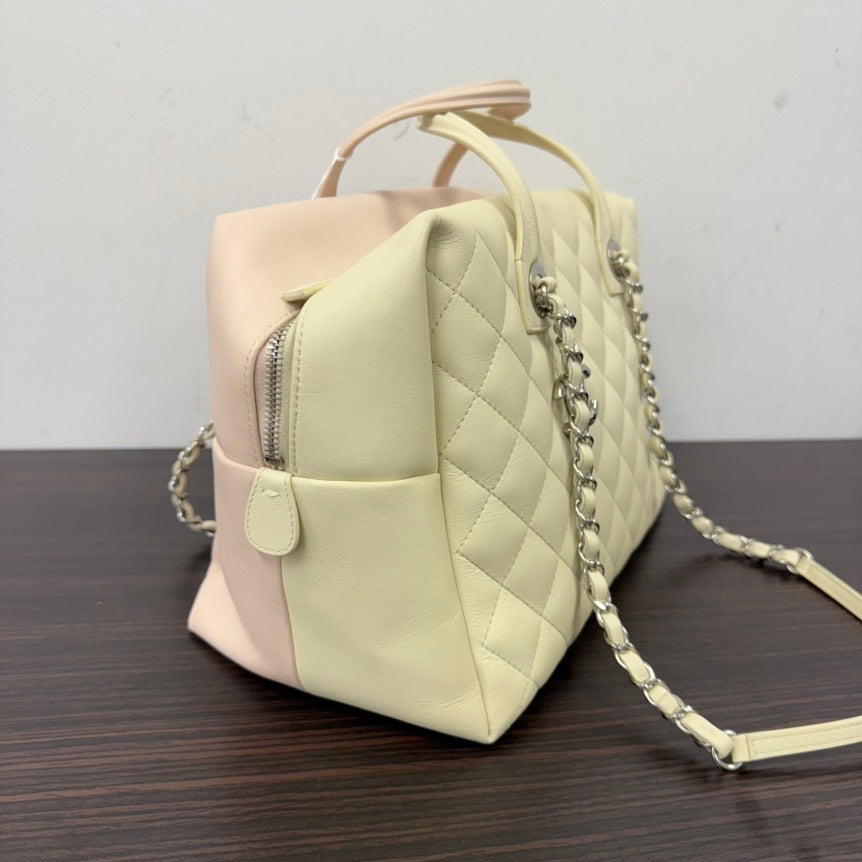 Chanel Calfskin Ivory 2way Chain Bag Large