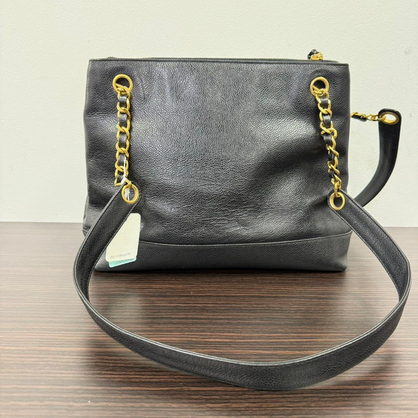 Vintage Chanel Caviar Leather Chain Tote Bag Series 2 N3645237