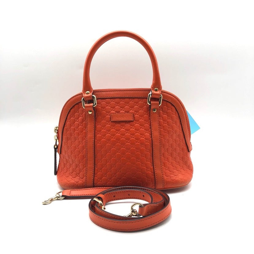 Gucci Alma Orange Leather Bag 24x18x12cm