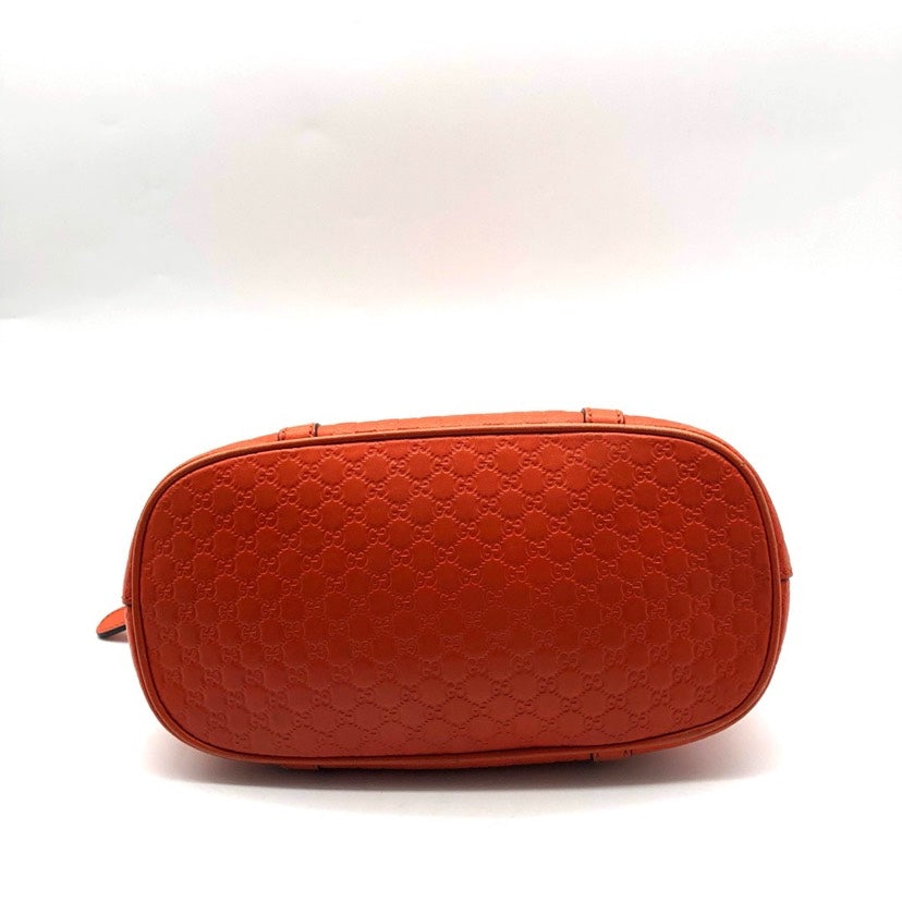 Gucci Alma Orange Leather Bag 24x18x12cm