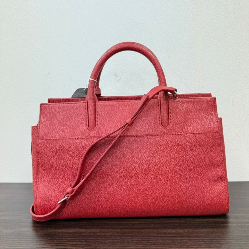 Saint Laurent Calfskin Red 2way Tote Bag